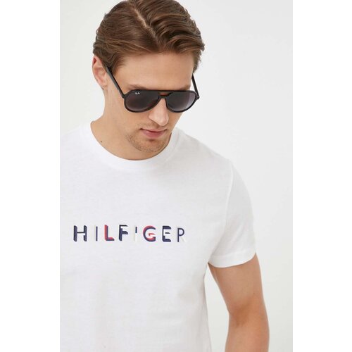 Tommy Hilfiger Bombažna kratka majica bela barva Slike