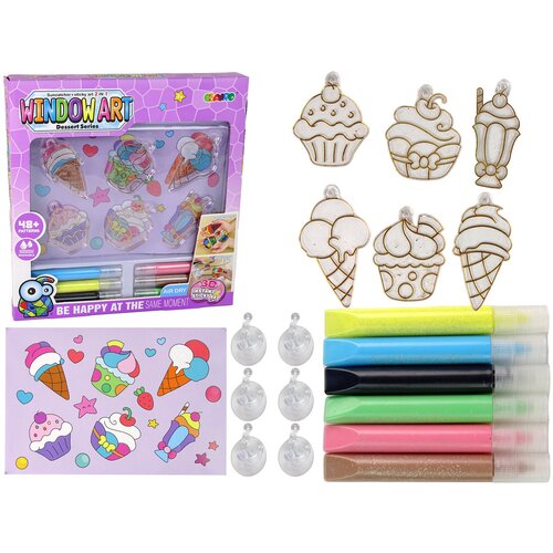 Creative Set Stained Glass Window Fusing Paint Ice Cream Sweets 3D Cijene