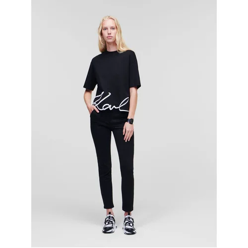 Karl Lagerfeld Black women's T-shirt Karl Signature - Women