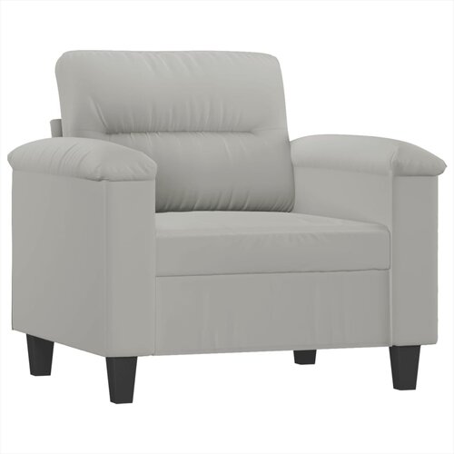  3-dijelni set sofa s jastucima svjetlosivi od mikrovlakana Slike
