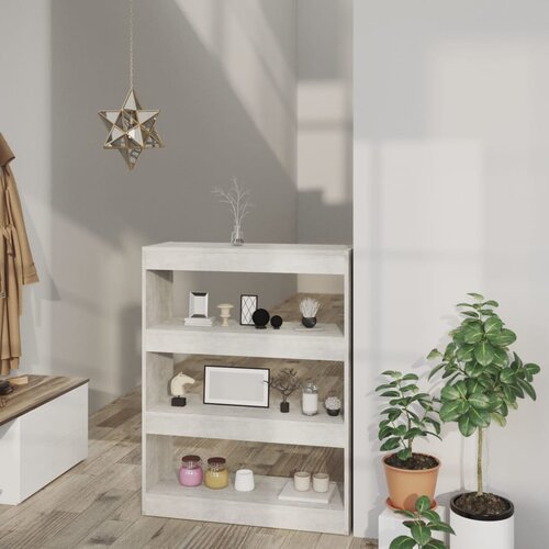 The Living Store Knjižna omara/pregrada betonsko siva 80x30x103 cm - Knjižna Omara, (21431714) Cene