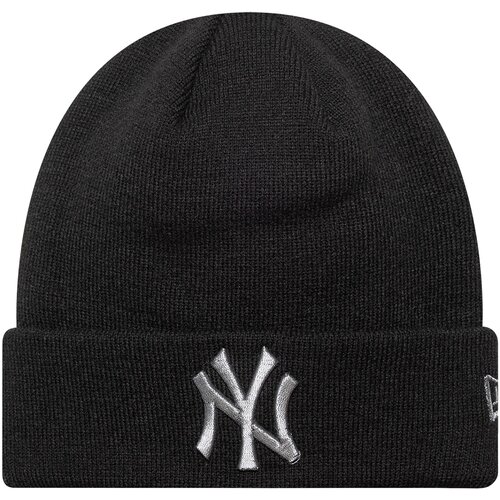 New Era Kape Metallic Beanie New York Yankees Hat Črna Slike