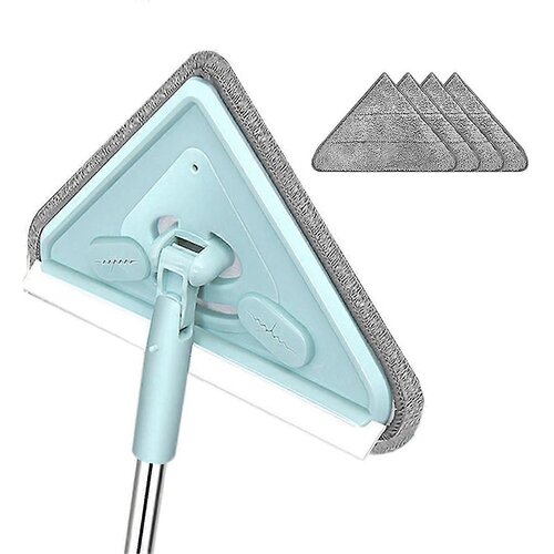 WIRELESS PLACE 2024 Triangle Mop, čistilna krpa z dolgim ​​ročajem, večnamenska trikotna krpa za strop, steno, tla Wi, (22115702) Slike