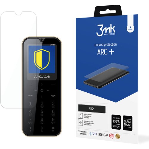 3mk ANGAGE BUZZ ARC+ KALJENO STEKLO ZA TELEFON ZA&amp;Scaron;ČITNI OVITEK, (21976650) Slike
