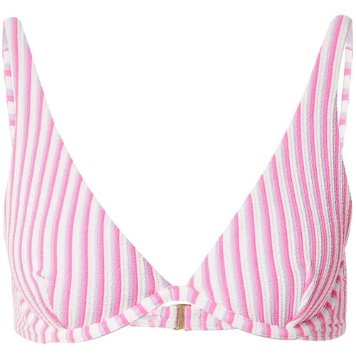 Hollister Bikini zgornji del majnica / svetlo roza / bela