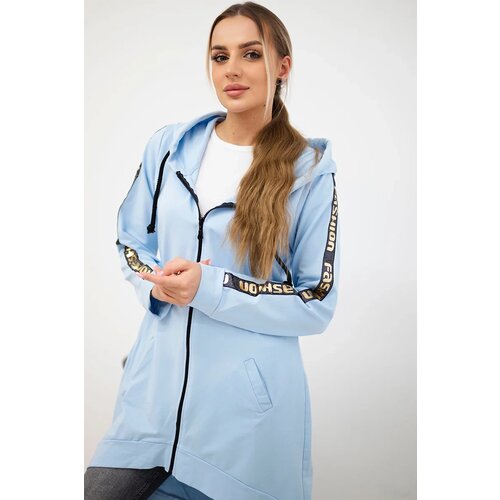Kesi Zip-up sweatshirt in back cyan Cene