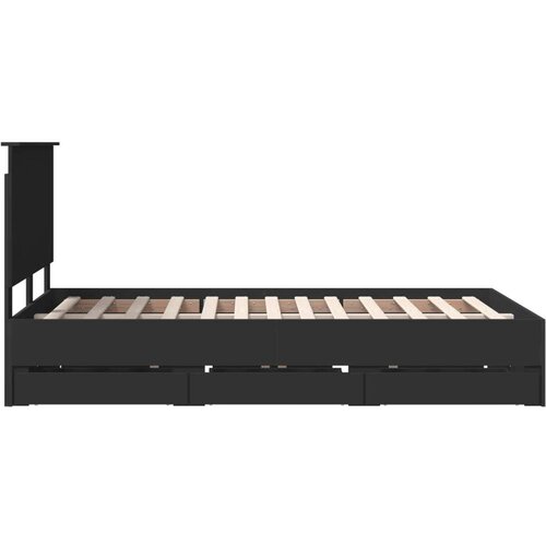  Okvir za krevet Crna 120 x 190 cm Inženjersko Drvo - Crna 120 x 190 cm Slike