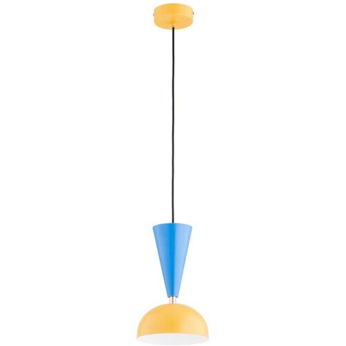 Viseći luster na sajli ENTORI 1xE27/15W/230V žuta/plava Slike