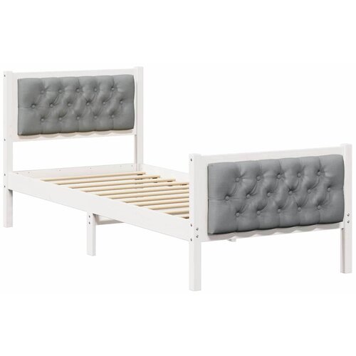 VidaXL Konstrukcija postelje z vzglavjem Svetlo siva 80 x 200 cm, (5000084535) Slike