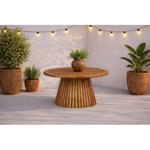 Venture Home Lumpur vrtni stolić ⌀70 cm, prirodna boja drva Cene