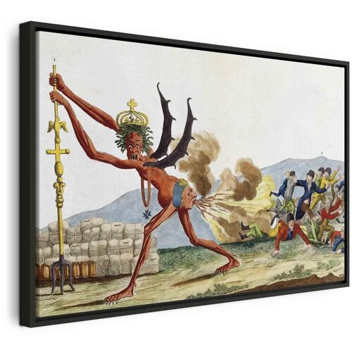  Slika - Jacques-Louis David – Caricature of the English Government 120x80 U crnom drvenom okviru Cene