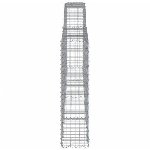  Lučne gabionske ko&amp;scaron;are 10kom 400x30x120/140cm pocinčano željezo Slike
