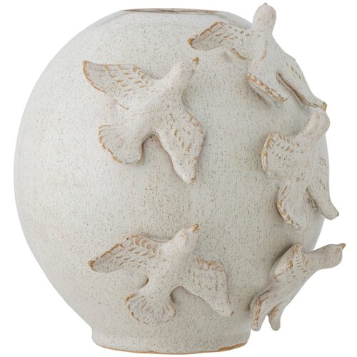 Bloomingville & Bloomingville Mini Kremno bela lončena vaza (višina 25 cm) Abira – Bloomingville Cene