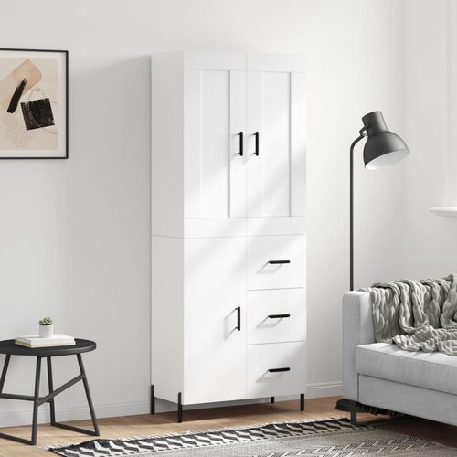 The Living Store Visoka omara bela 69,5x34x180 cm inženirski les - Visoka Omarica, (21661101) Cene