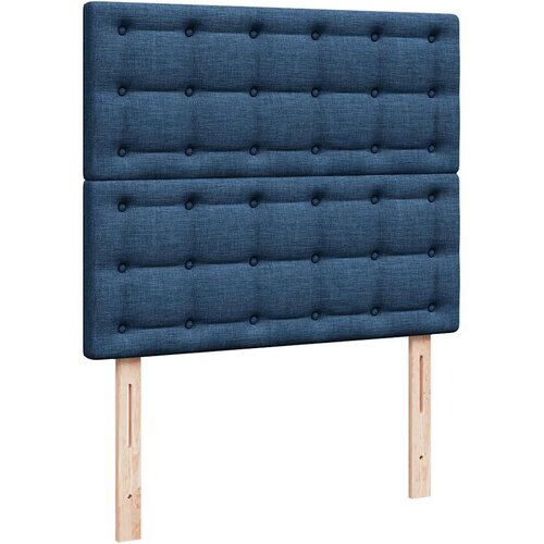  Otomanski krevet madracem i LED plava 120x190 cm tkanina Slike