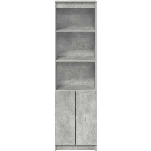 VidaXL Visoka omara betonsko siva 50x35x180 cm inženirski les Slike