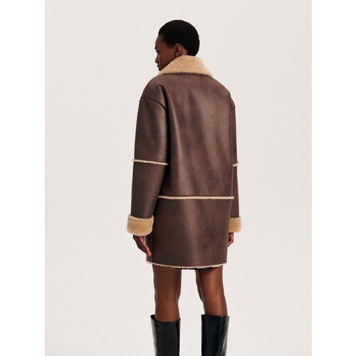 Reserved Ladies` coat - rjava Slike