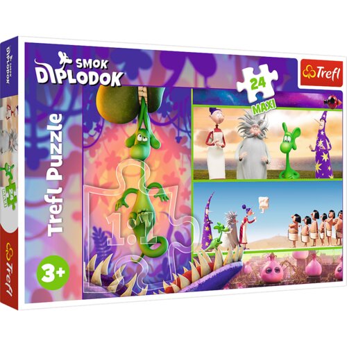 Puzzle 24 Maxi - Curious Diplodocus Dragon - Ljudski film Diplodocus Dragon 14376 Cijene