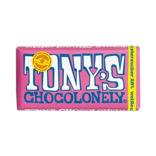Tony's Chocolonely Bela čokolada 28% z malinami in prasketajočim sladkorjem Cene