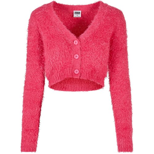 UC Ladies Ladies Cropped Feather Cardigan Hibiskus pink Slike
