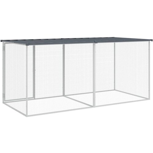  Kavez za koko&amp;scaron;i s krovom antracit 203x98x90 cm pocinčani čelik Slike