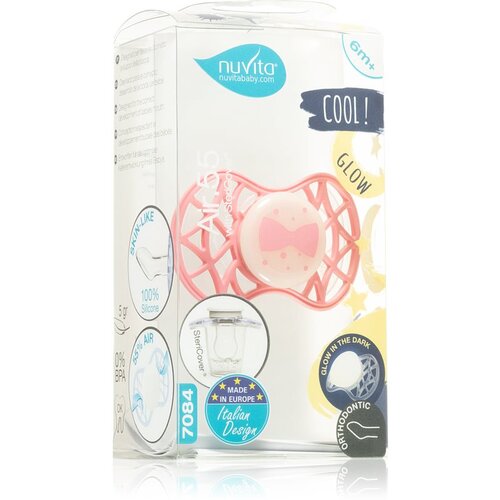 Nuvita Cool Orthodontic 6m+ duda Flamingo night 1 kom Slike