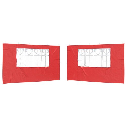 vidaXL Stranska stena zabavnega &scaron;otora 2 pcs 400 x 195 cm Rdeča, (5000218876) Cene
