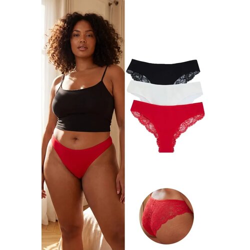 Trendyol Ženski set gaćica TBBSS26CM00026, Crveni Slike