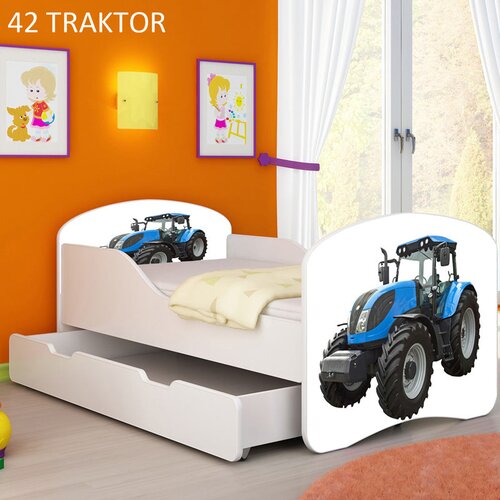  Dječji krevet ACMA s motivom + ladica 180x80 cm 42 Traktor Cene