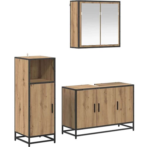 vidaXL set namještaja za kupaonicu 3 pcs hrast artisan 90 x 33 x 60 cm Cene