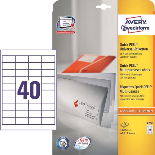  Etikete zweckform 4780 48,5x25,4mm 1/25 ZWECKFORM Cene