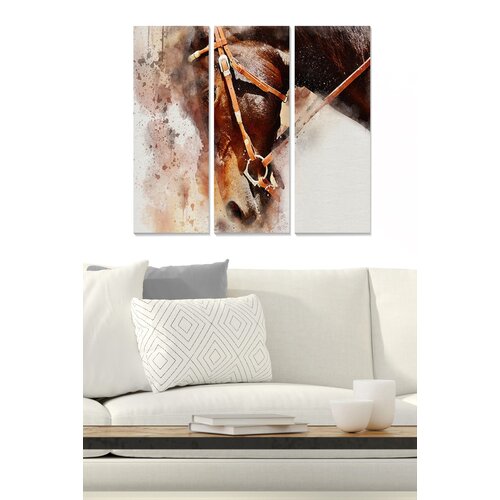 Wallity MDF1591536 multicolor decorative mdf painting (3 pieces) Cene