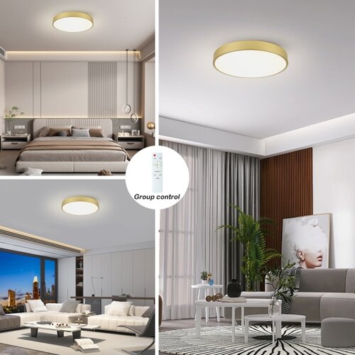  Brilagi - LED prigu&amp;scaron;iva svetiljka POOL LED/60W/230V 3000-6000K prečnik 60 cm zlatna + daljinski upravljač Slike