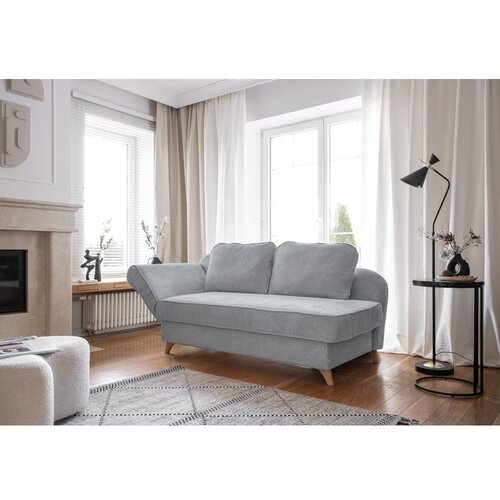 Miuform Svetlo siv ležalnik iz rebrastega žameta (levi kot) Chic Charlotte &amp;ndash; Slike