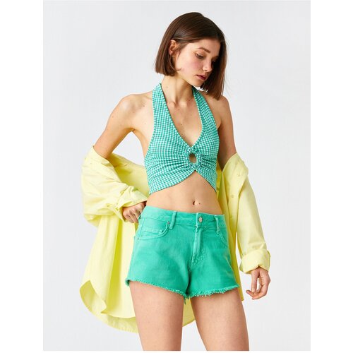 Koton Mini Denim Shorts With Pocket Destroyed Slike