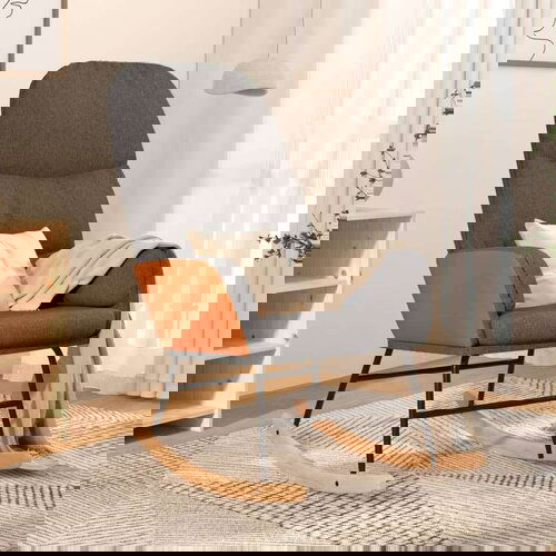  Gugalni stol temno sivo blago, (20702283) Slike