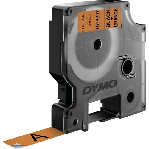 Dymo Traka narandžasta sa crnim tekstom 12mmx3m Slike