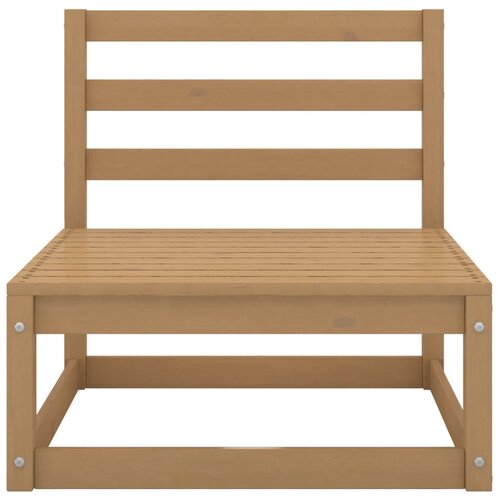 Maison Chic Vrtni srednji kavč - Zunanji kavč medeno rjava trdna borovina, (22040700) Cene