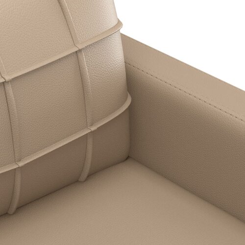  3-dijelni set sofa s jastucima boja cappuccina od umjetne kože Slike