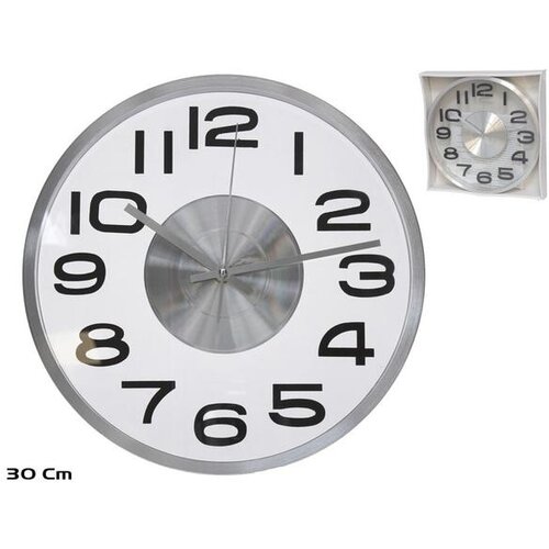  ZIDNI SAT DARIO 30CM SREBRNI Slike