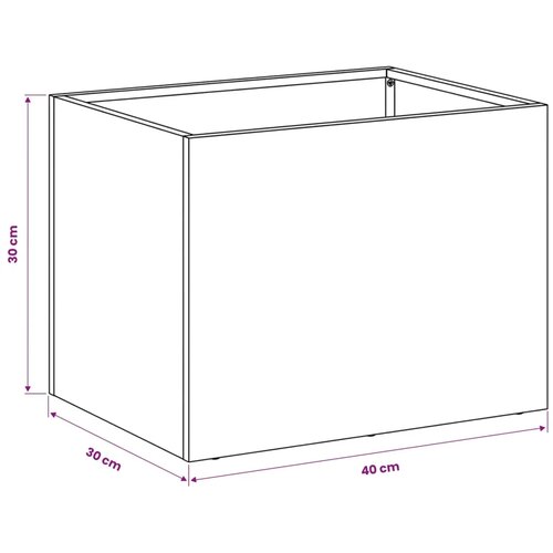  Vrtna saksija 2 kom. Crna 40 x 30 x 30 cm Čelična vrata - Crna 40 x 30 x 30 cm 2 Slike