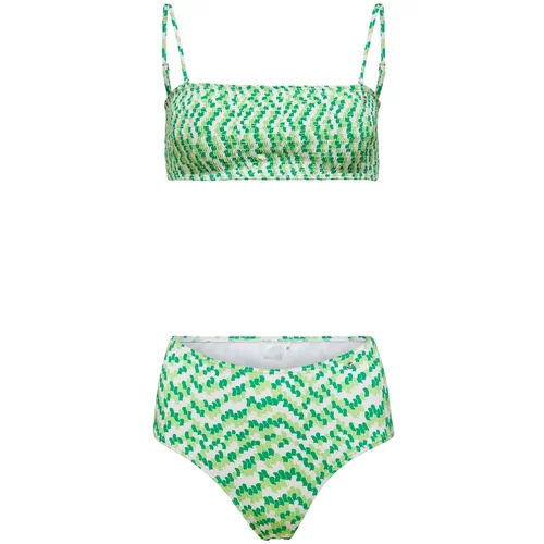 Only Bikini 'Amalie' zelena / svetlo zelena / bela