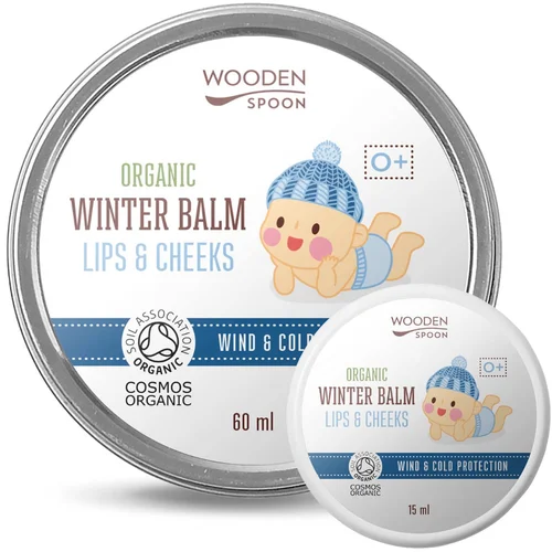 WoodenSpoon Organic Wind & Cold Protection zaščitna krema za obraz in balzam za ustnice 2v1 za otroke 60 ml