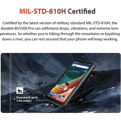 Blackview pametni robustni telefon BV5300 PRO 4/64GB, oranžen Slike