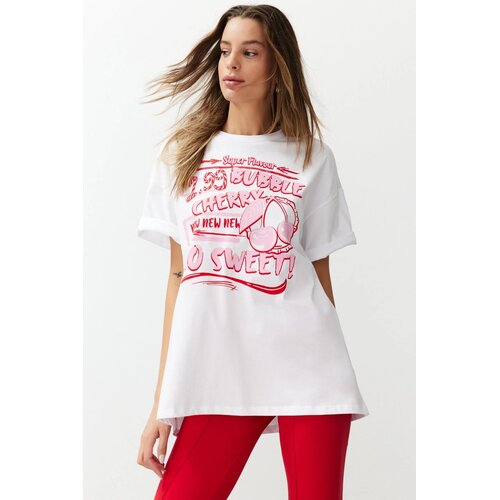 TRENDYOLMILLA Ženska majica TWOSS24TS00123, Bela Cene
