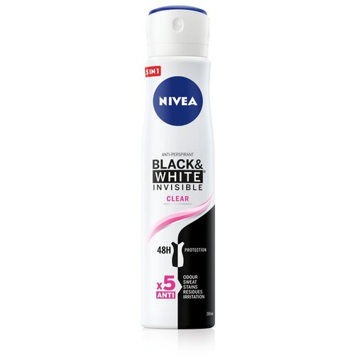 Nivea BLACK&WHITE INVISIBLE Clear sprej za žene 250ml Cijene