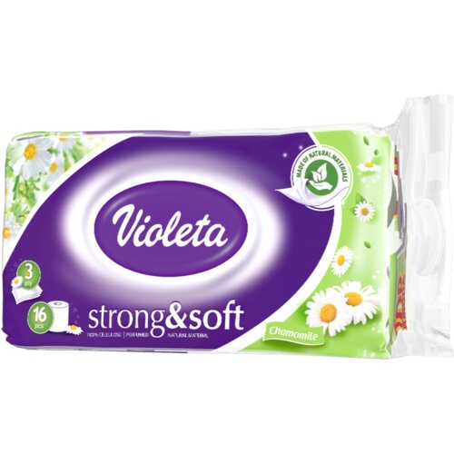 Violeta Toaletni papir Strong&amp;amp;Soft kamilica, 3-slojni, 16/1 Slike