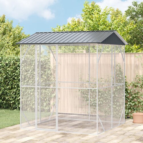 VidaXL Aviary za ptice antracit 210x227x247 cm čelik Slike