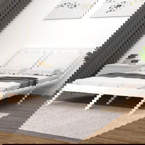 VidaXL Okvir za krevet od masivne borovine bijeli 120 x 200 cm Slike