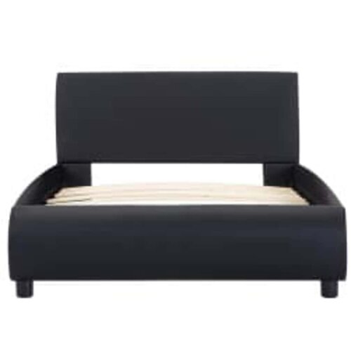  Okvir za krevet od umjetne kože s LED svjetlom crni 100x200 cm Slike